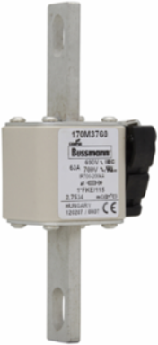 High Speed Fuse 63A RMS, 1000 Vac, 5.433 Inch Length, Class aR