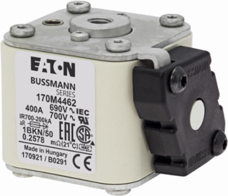 High Speed Square Body Fuse 1300V, 400A, 200 kAIC, Class aR, Flush
