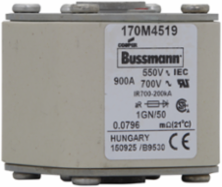 High Speed Fuse 900A, 5.433 Inch Length, 700 Vac Voltage Rating