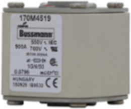High Speed Fuse 900A, 5.433 Inch Length, 700 Vac Voltage Rating