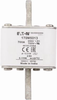 High Speed Square Body Fuse 700A 200 kAIC 1250V/1300V AC Class aR