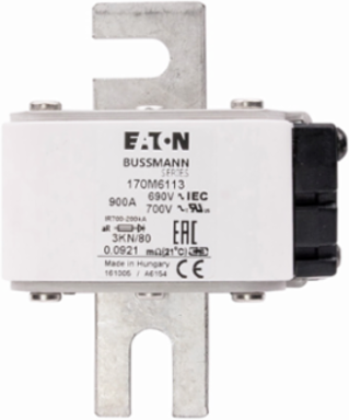 High Speed Square Body Fuse, 900A, 690V, 200 kAIC, DIN 43 620