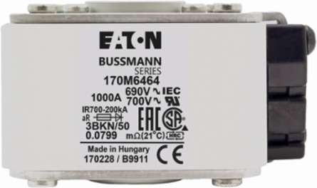 High Speed Square Body Fuse 700V, 1000A, 200 kAIC, Class aR