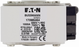 High Speed Square Body Fuse 700V, 1000A, 200 kAIC, Class aR
