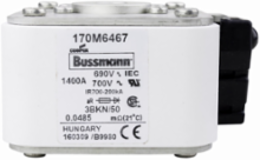 High Speed Square Body Fuse 1400A, 1250V (IEC), 200 kAIC, Class aR, Flush