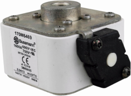 High Speed Square Body Fuse 1600A 200 kAIC 1100V AC Class aR Flush