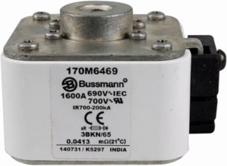 High Speed Square Body Fuse 1600A 200 kAIC 1100V AC Class aR Flush