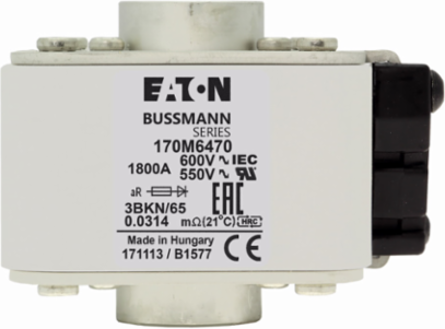 High Speed Square Body Fuse 1800A 200 kAIC 1000V AC Class aR Flush