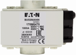 High Speed Square Body Fuse 1800A 200 kAIC 1000V AC Class aR Flush