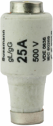 Low Voltage D Fuse 25A 500V Time-Lag Ceramic Body Class C