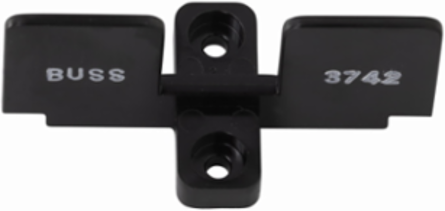 Fuse Block Cover with End Barrier, 2.56 Inch Length, 1.125 Inch Height, .026 lb Weight