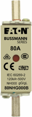 Low Voltage NH Fuse 80A 500V Ceramic Body 79MM Length