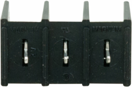 Single Row Terminal Block 1.93 Inch Length, 300V, Three-pole, 9 lb-in Torque