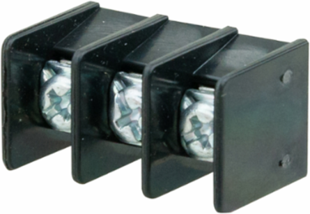 Single Row Terminal Block 1.93 Inch Length, 300V, Three-pole, 9 lb-in Torque