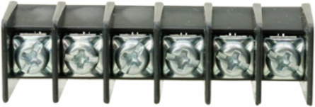 Single Row Terminal Block, 6-Pole, 300V, 0.375 Inch Center Spacing, 1.93 Inch Length