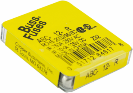 Fast-Acting Fuse 12A, 1.25 Inch Length, Ceramic Tube, 750 AIC Interrupt Rating