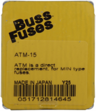 Blade Fuse 15A Fast Acting Non Indicating 1.4 Inch x 1.58 Inch, 32 Vdc
