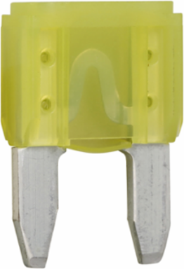 Blade Fuse 20A, Fast Acting, 1.38 Inch Length, 32 Vdc, Yellow Color Code