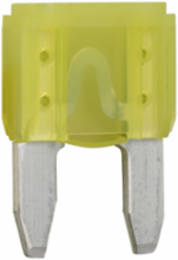 Blade Fuse 20A, Fast Acting, 1.38 Inch Length, 32 Vdc, Yellow Color Code