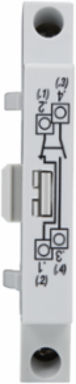 Auxiliary Contact 240V, 10A, Length 2.62 Inch, Width 0.35 Inch, Height 2.42 Inch