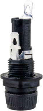 Panel Mounted Fuse Holder, 20A, 250V, for 1/4 x 1-1/4 Inch Fuse