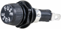 Panel Mounted Fuse Holder, 20A, 250V, for 1/4 x 1-1/4 Inch Fuse