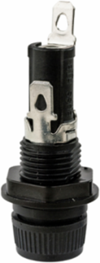 Panel Mounted Fuse Holder, 250V, 16A, For 1/4 Inch x 1-1/4 Inch Fuse