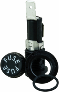 Panel Mounted Fuse Holder 250V 16A Thermoplastic 1.181 Inch Height