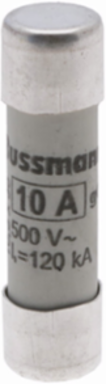 Low Voltage Cylindrical Fuse 500V 10A 120 kAIC Ceramic Body Ferrule End