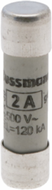 Low Voltage Cylindrical Fuse, 500V, 2A, 10 x 38 mm, 120 kAIC