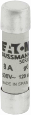 Cylindrical Fuse 10 x 38 mm, 500V AC, 8A, 120 kA Breaking Capacity, Class gG/gl