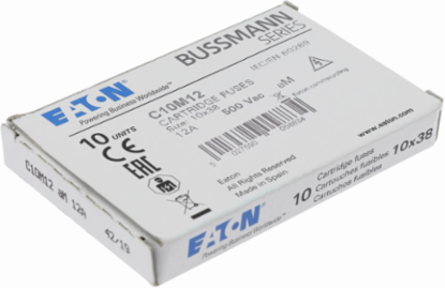 Cylindrical Fuse 10 x 38 mm, 12 A, 500 V AC, 120 kA Breaking Capacity, Class aM