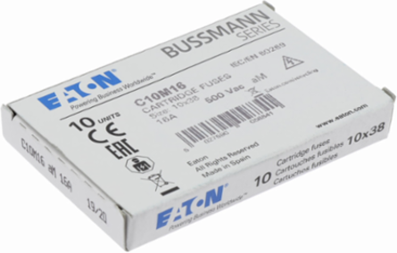 Low Voltage 10 x 38 mm Cylindrical Fuse, 500 V AC, 16 A, 120 kA Breaking Capacity