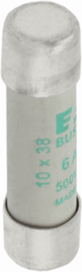 Low Voltage Cylindrical Fuse 10 x 38 mm, 6 A, 500 V, 120 kA Breaking Capacity