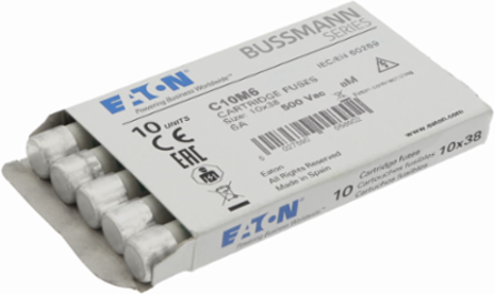Low Voltage Cylindrical Fuse 10 x 38 mm, 6 A, 500 V, 120 kA Breaking Capacity