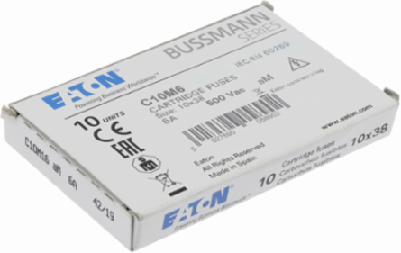 Low Voltage Cylindrical Fuse 10 x 38 mm, 6 A, 500 V, 120 kA Breaking Capacity