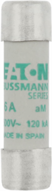 Low Voltage Cylindrical Fuse 10 x 38 mm, 6 A, 500 V, 120 kA Breaking Capacity