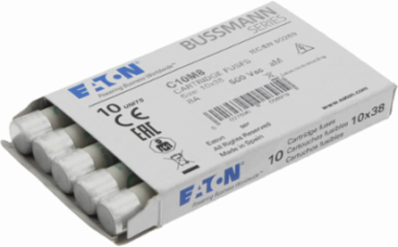 10 x 38 mm Cylindrical Fuse, 500 V AC, 8 A, 120 kA Breaking Capacity, Class aM