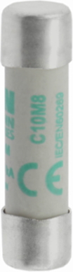 10 x 38 mm Cylindrical Fuse, 500 V AC, 8 A, 120 kA Breaking Capacity, Class aM