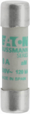 10 x 38 mm Cylindrical Fuse, 500 V AC, 8 A, 120 kA Breaking Capacity, Class aM
