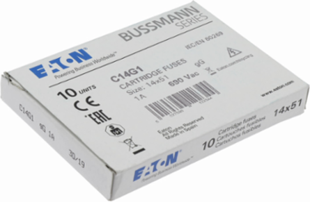 Cylindrical Fuse 14 x 51 mm, 1 A, 690 V AC, 80 kA Breaking Capacity