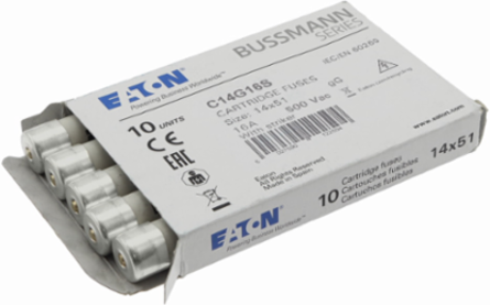 14 x 51 mm Cylindrical Fuse, 500V AC, 16A, 120 kA Breaking Capacity, With Striker
