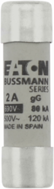 Low Voltage 14 x 51 mm Cylindrical Fuse, 690 V AC, 2 A, 80 kA Breaking Capacity, Class gG/gL
