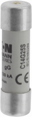 Cylindrical/Ferrule Fuse 14 x 51 mm, 500V AC, 25A, 120 kA Breaking Capacity, With Striker