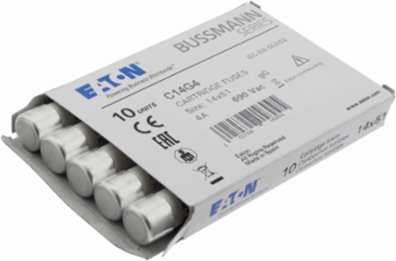 Low Voltage 14 x 51 mm Cylindrical Fuse 4 Amps 690 Volts AC 80 kA Breaking Capacity