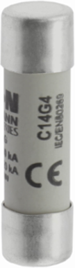 Low Voltage 14 x 51 mm Cylindrical Fuse 4 Amps 690 Volts AC 80 kA Breaking Capacity