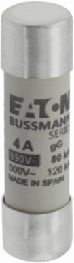 Low Voltage 14 x 51 mm Cylindrical Fuse 4 Amps 690 Volts AC 80 kA Breaking Capacity