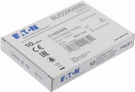 14 x 51 mm Cylindrical Fuse, 500V AC, 40A, 120 kA Breaking Capacity, Striker