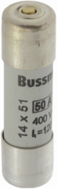 Low Voltage Fuse 14 x 51 mm, 400 V, 50 A, 120 kA Breaking Capacity, Class gG/gL
