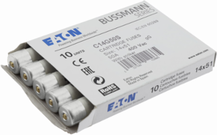 Low Voltage Fuse 14 x 51 mm, 400 V, 50 A, 120 kA Breaking Capacity, Class gG/gL